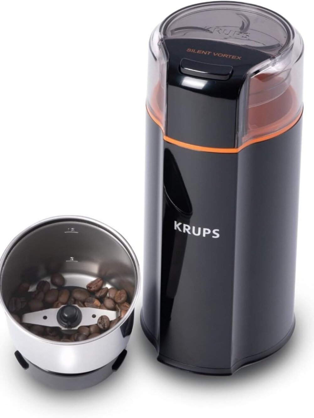 Silent Electric Coffee Grinder - 3oz Capacity, 5x Quieter, Removable Bowl for